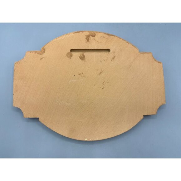 Vtg Wooden Bless This Farm Wall Hanging Rustic Decor Carved Design - Picture 3 of 5